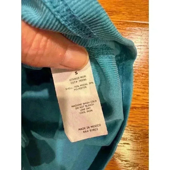 Green Envelope Los Angeles Womens Button-Up Top Small Blue Modal Blend - Picture 4 of 5